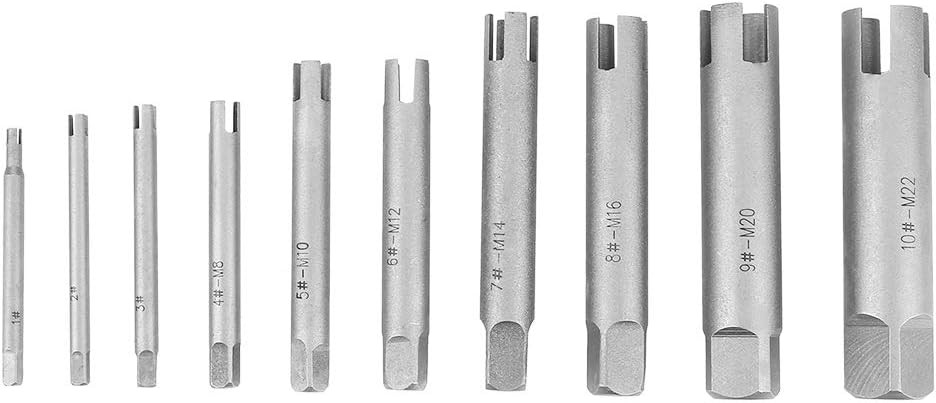 10 Pcs Tap Extractor Set Broken Head Screw Remover Steel Tool…