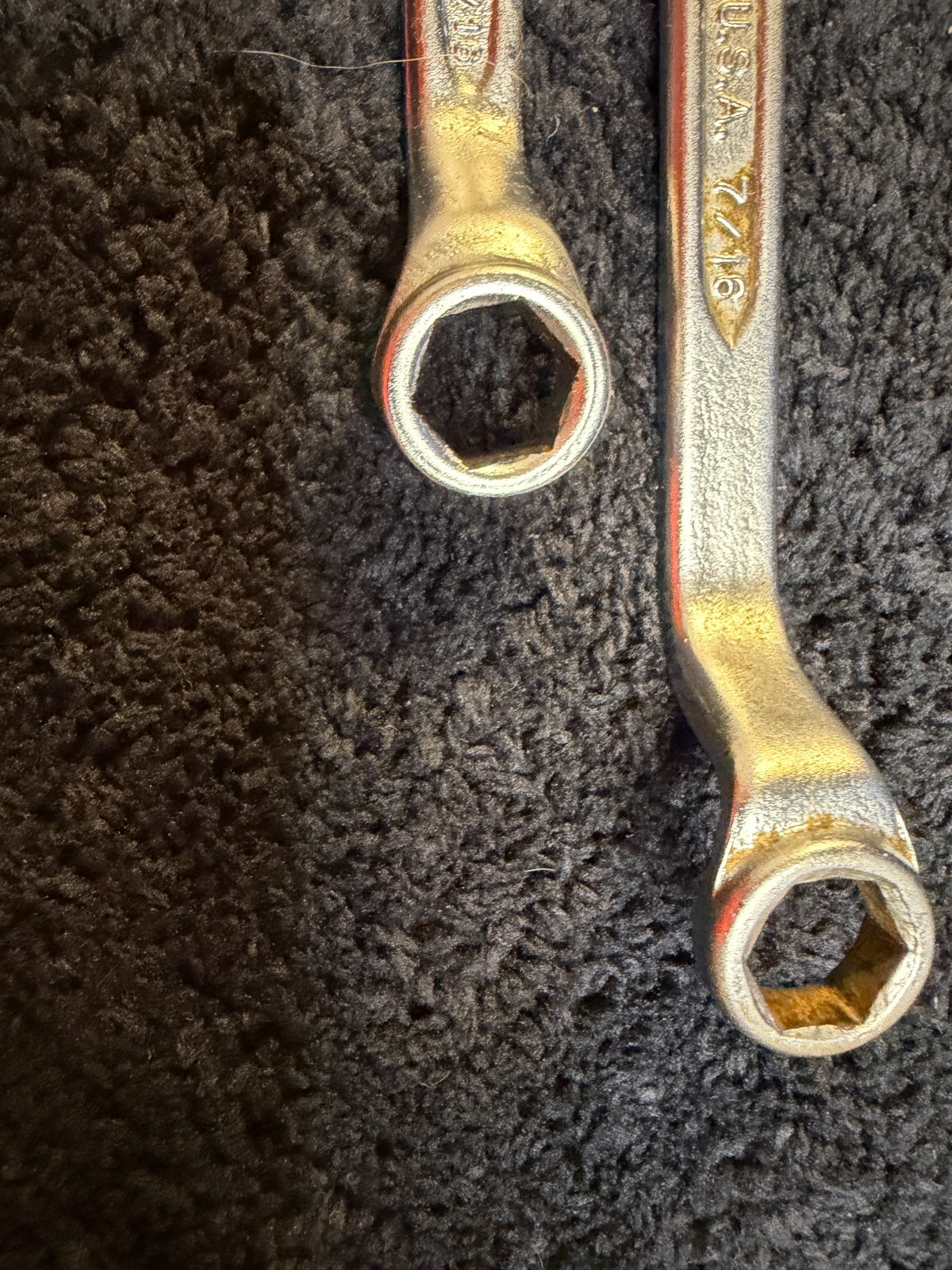 2 Indestro Double Box-End Wrenches 6 Point 911 and 931 Both 3/8″ to 7/16″ USA
