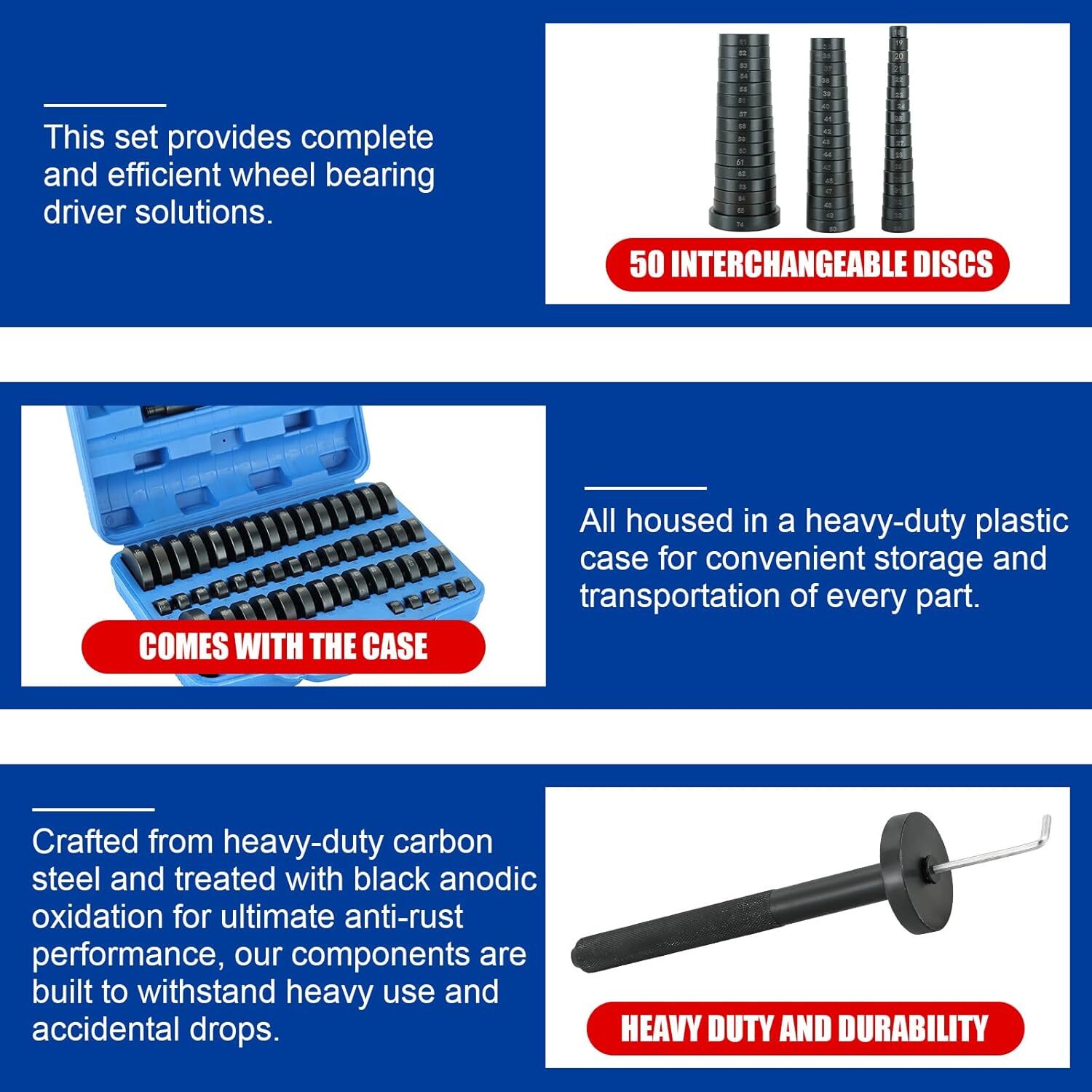 Bushing Installer Remover Bush Bearing Race Seal Driver Set Automotive Tool Kit