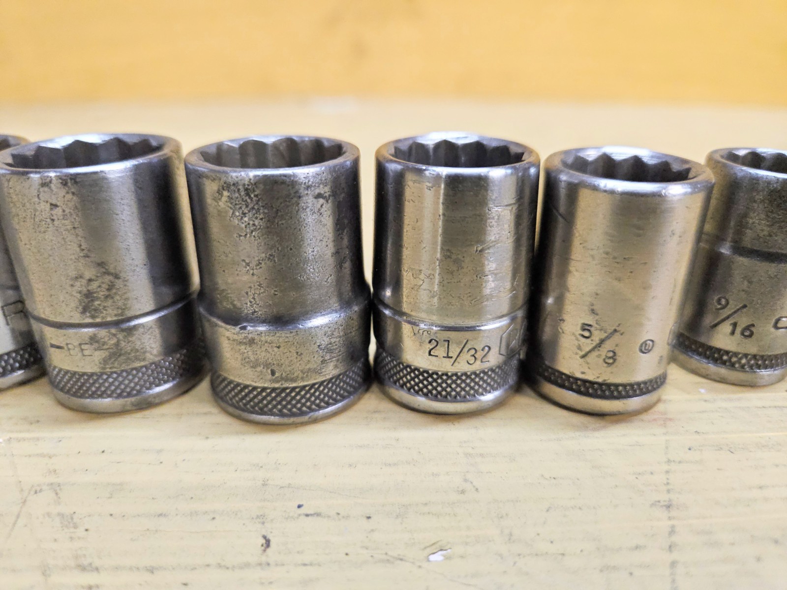 Vintage Craftsman 1/2″ Drive 11pc SAE 12pt Socket Set -BE- Circle U USA