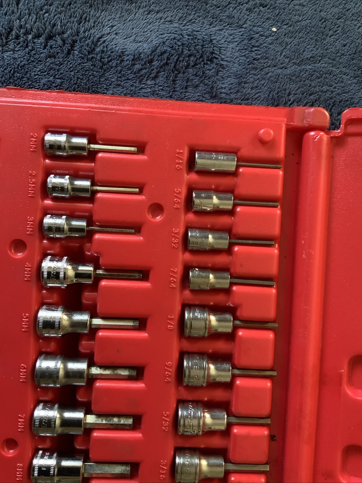 Snap On 36pc Torx And Hex Bit Socket Set….3/8 And 1/4” Drives…..