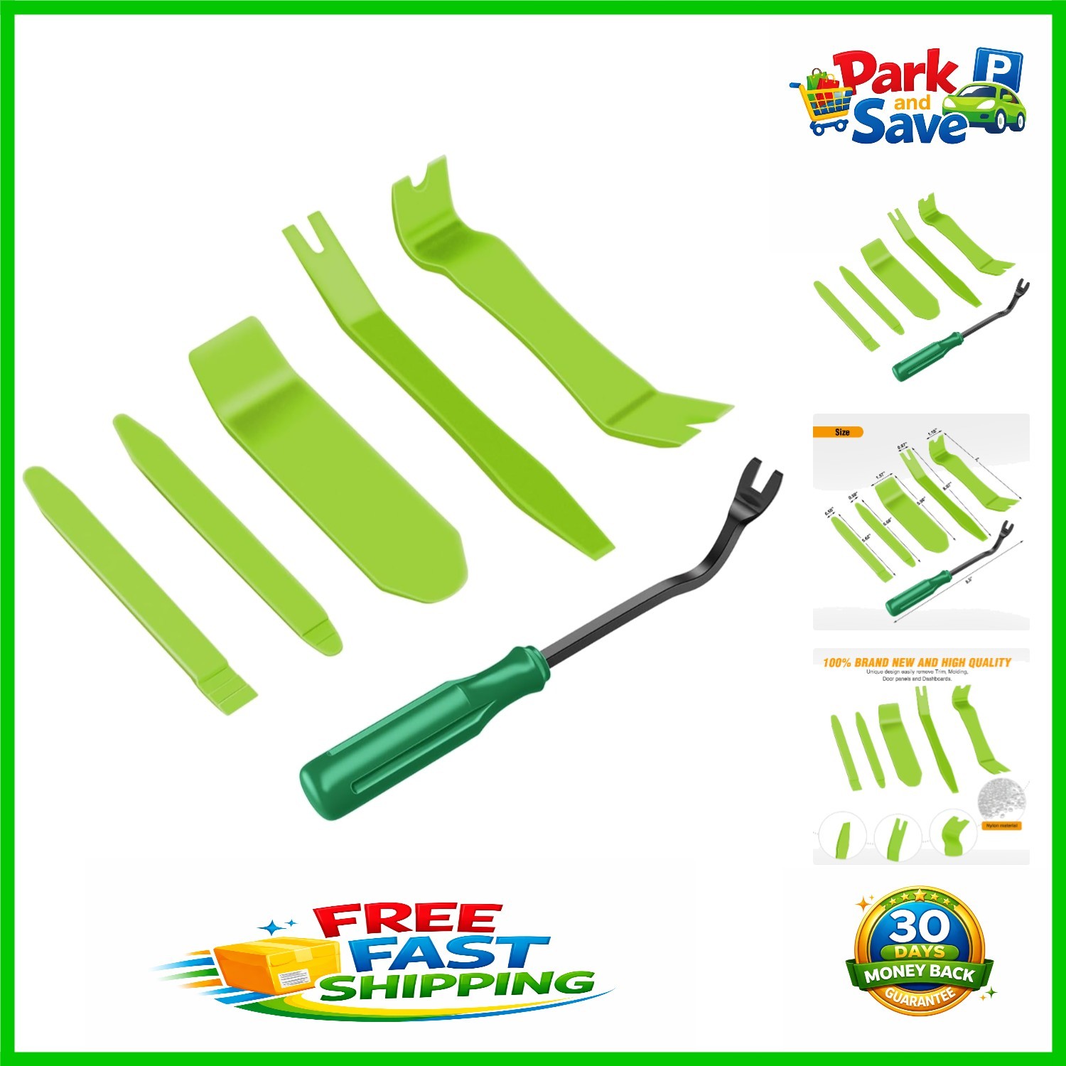 Impact-Resistant 6PCS No-Scratch Trim Tools for Hassle-Free Car Modifications