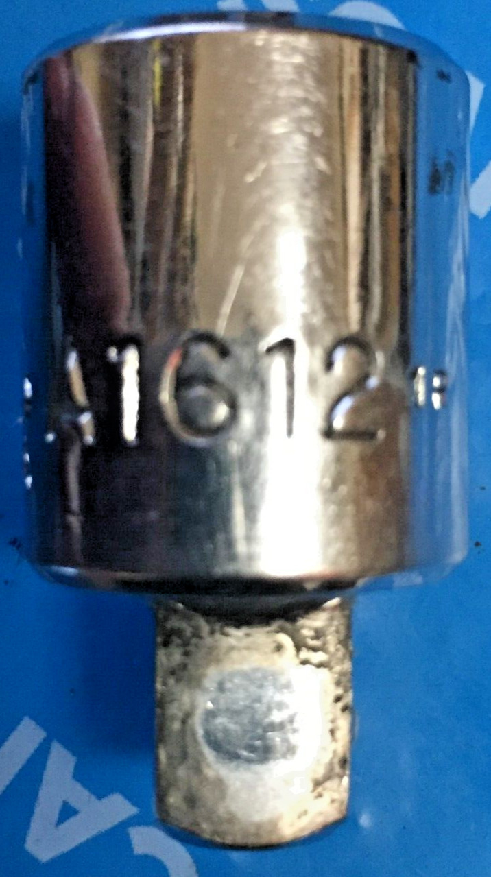 Mac Tool A1612 Chrome 1/2 to 3/8″ Socket Adapter USA 1.5″L 1993 Good 8/10 E