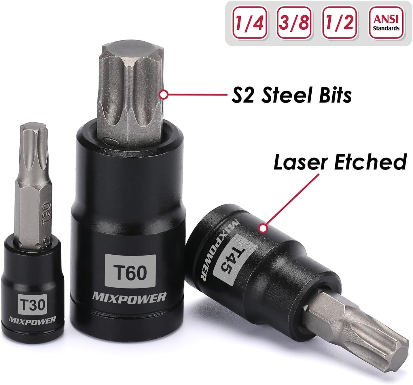 Durable Torx Bit and E-Torx Socket Set – Essential 25-Piece Mechanics Tool Kit