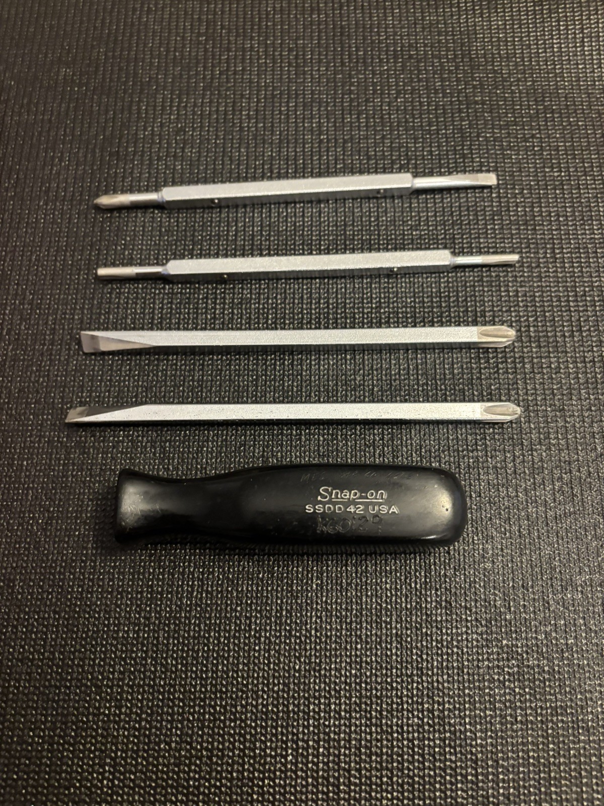 Snap On 5Pc Reversible Blade Screw Driver SSDD42 Phillips Flathead clutch drive