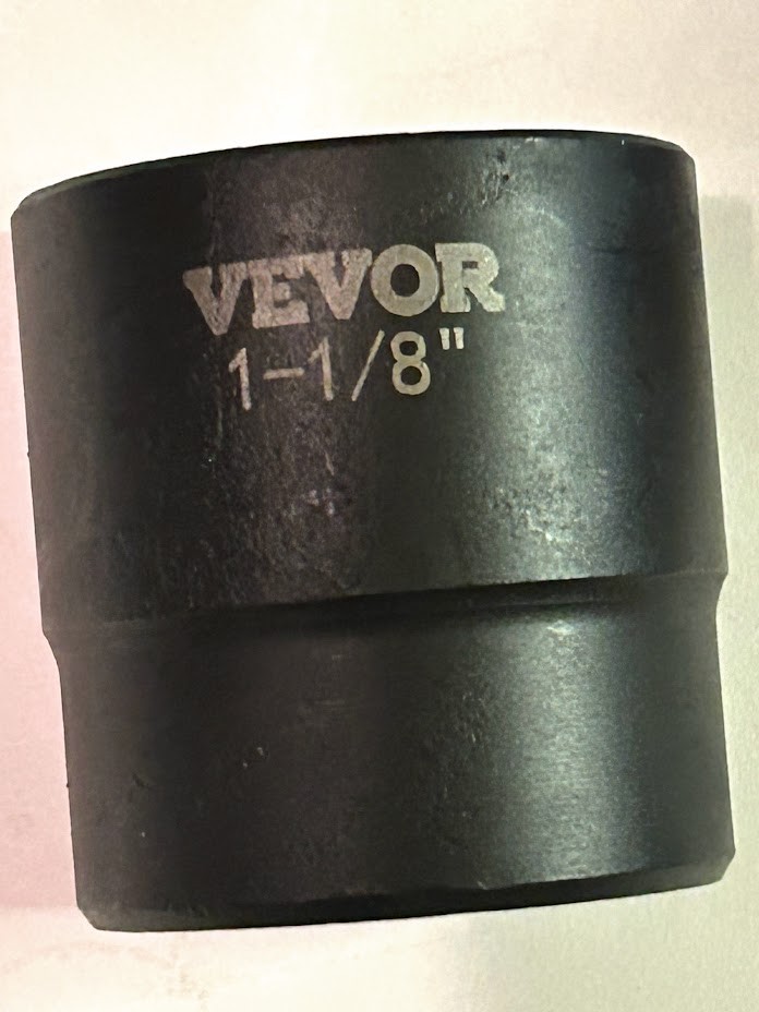 VEVOR 1-1/8″ x 1/2″ Impact Socket – 6 Point – Free USA Shipping