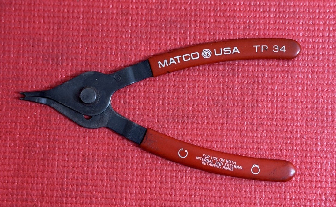 MATCO TOOLS TP-34 RETAINING SNAP RING PLIERS, 7.5″ LONG MADE IN USA