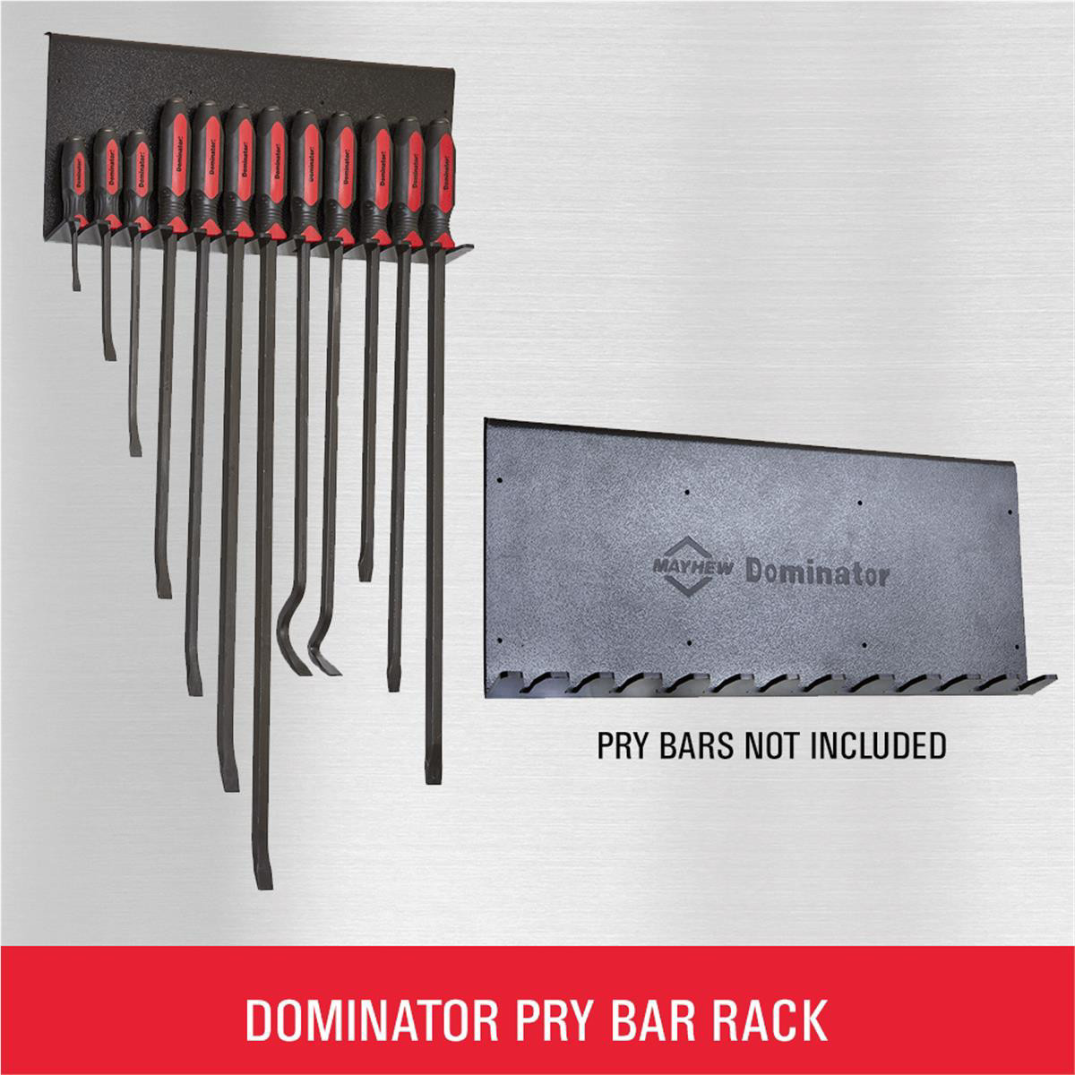 Mayhew Tools 13070H 12pc Pry Bar Rack (Pry Bars Not Included)