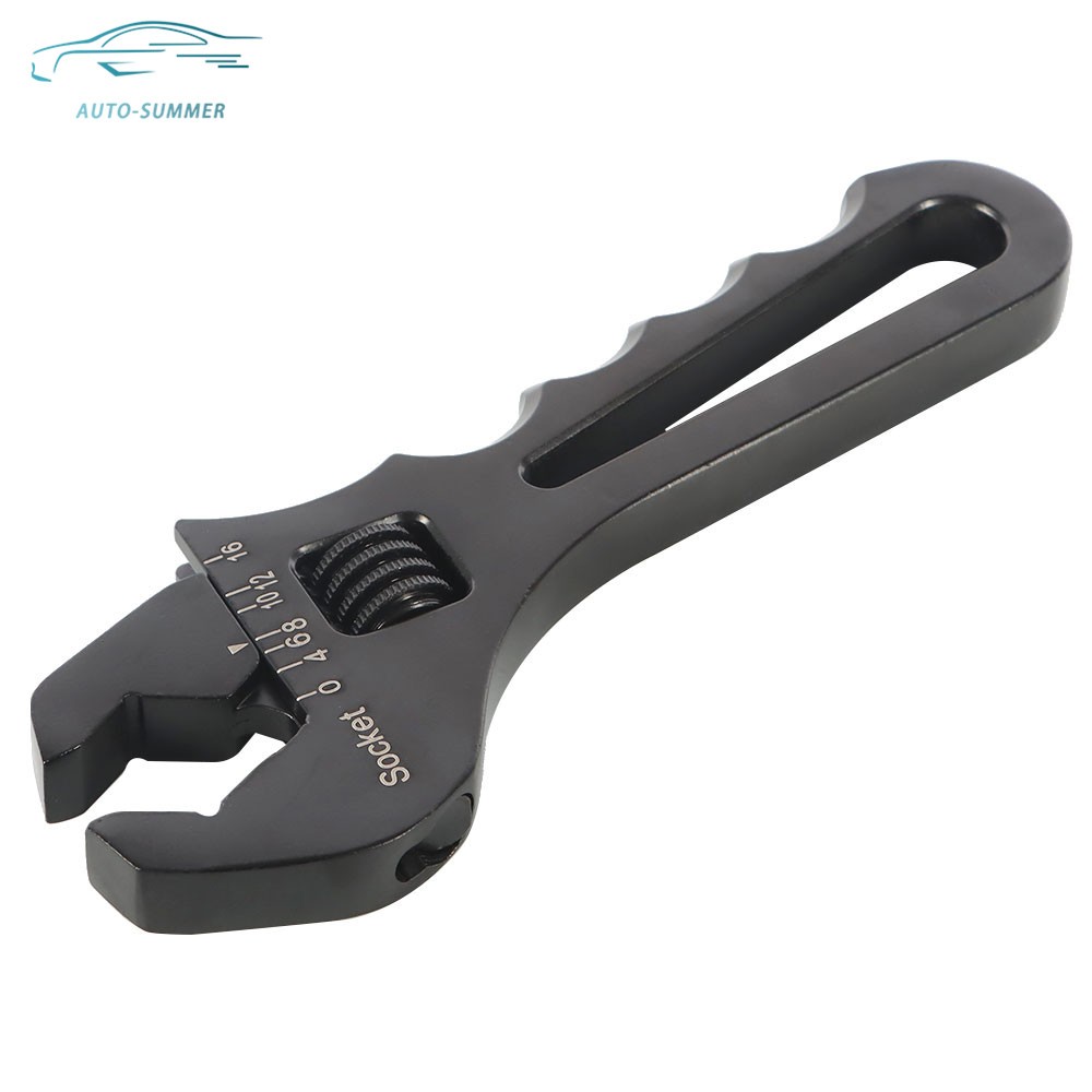 New Black Adjustable Aluminum 3AN-16AN Wrench Spanner Tool For Hose End Fitting