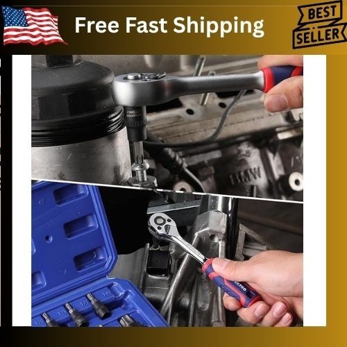 WORKPRO 13PC Torx Bit Socket Set 1/4″ 3/8″ 1/2 Drive Hex Allen Socket Set T8-T60