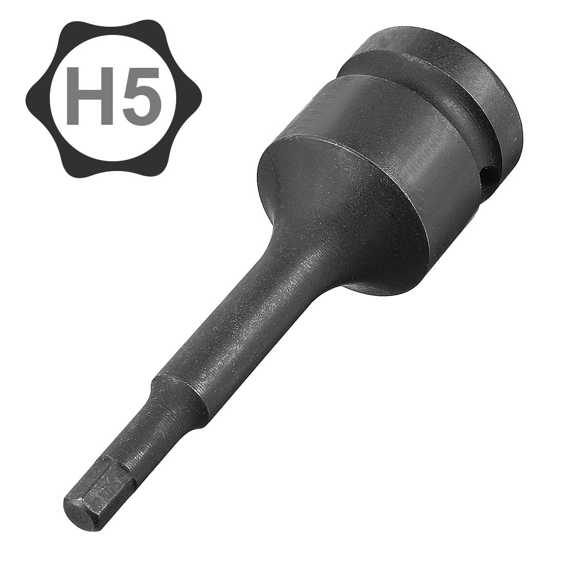 uxcell 1/2″ Drive x H5 (5mm) Impact Hex Bit Socket, Metric 3″ Length, Cr-Mo…