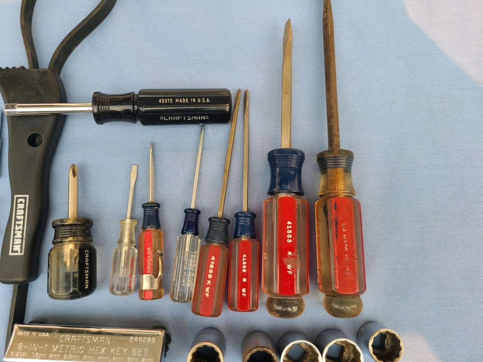 Vintage Craftsman USA TOOL Lot 75pcs. – Wrenches, Screwdrivers, Sockets etc