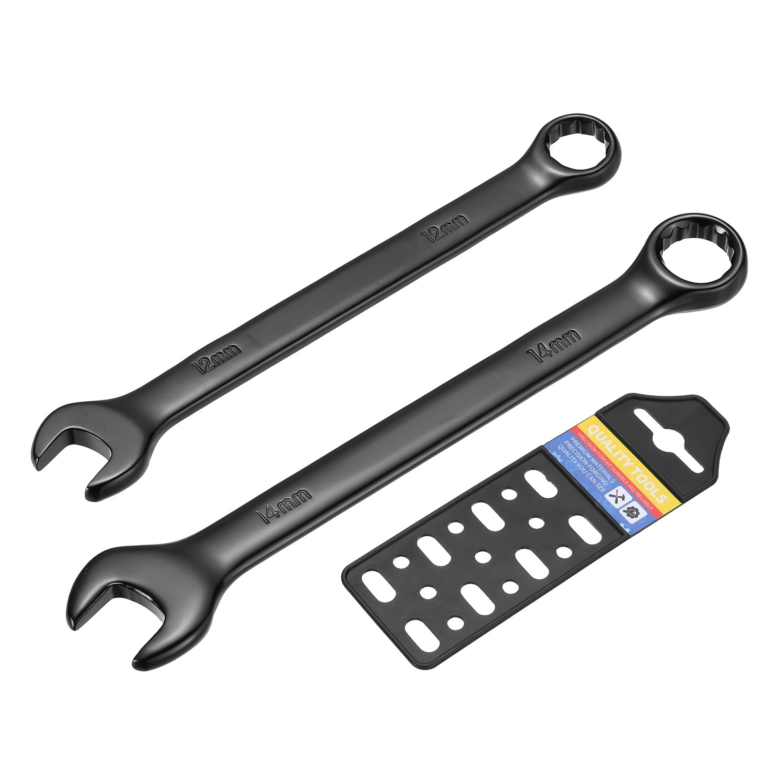 12mm 14mm Metric Combination Wrench, | Black CR-V Steel, 2-Pieces