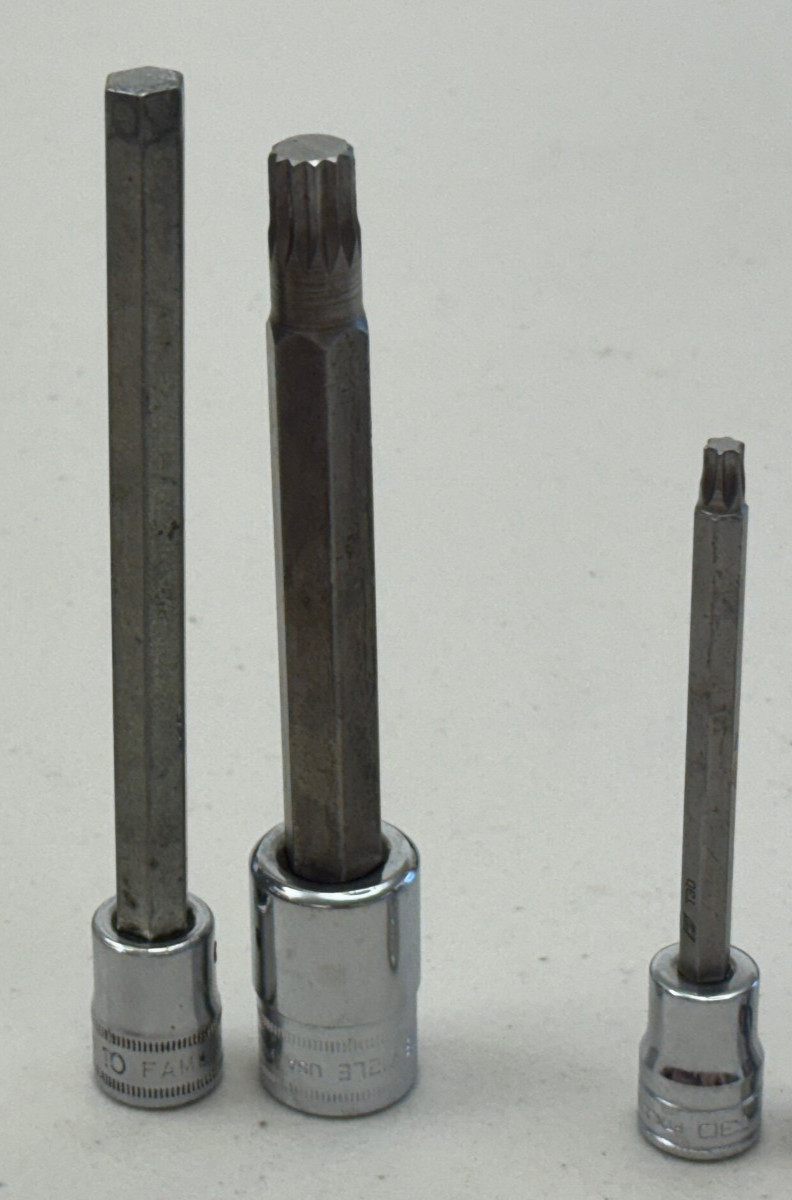 Snap-on 3/8 & 1/2 Dr Metric Bit Sockets ~ 17 Pieces Allen, Torx, Triple Square