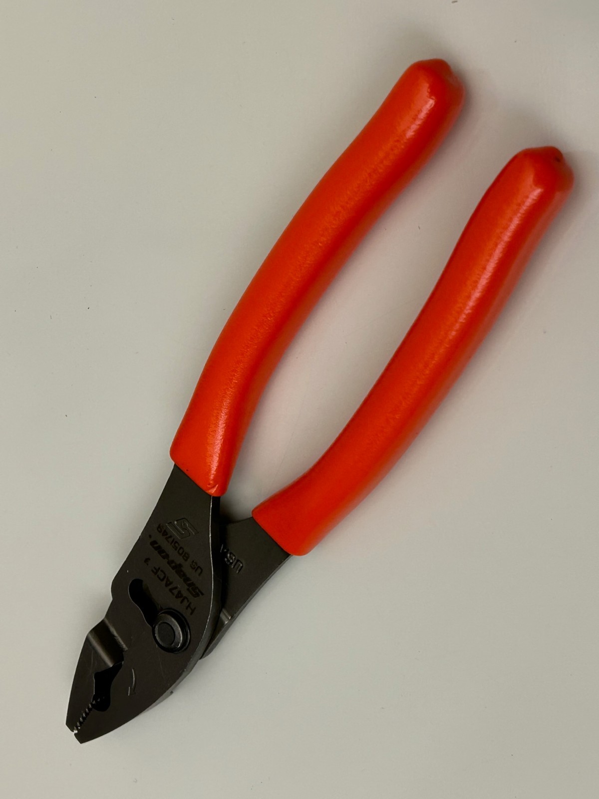 Snap-on Tools ORANGE 8″ Talon Soft Grip FlankJaw Slip-Joint Pliers HJ47ACFO NEW