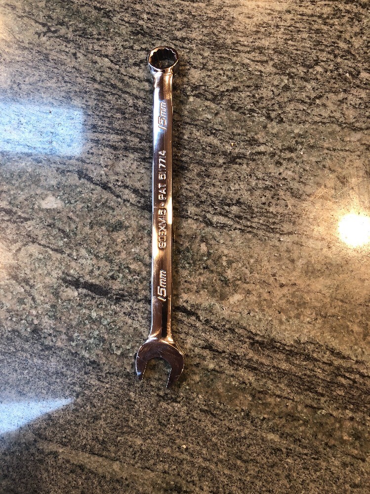 Snap On soexm15 15mm metric flank drive plus open end combination wrench