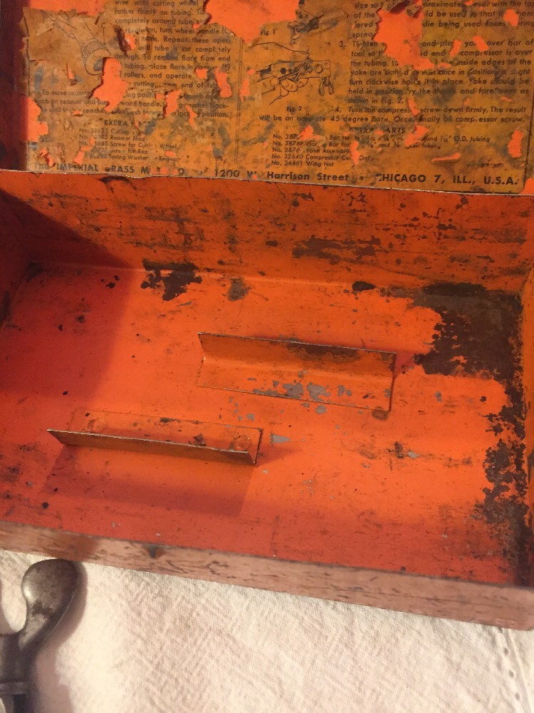 Vintage Imperial Brass 120-F Flaring and Cutting Kit in Metal Case USA