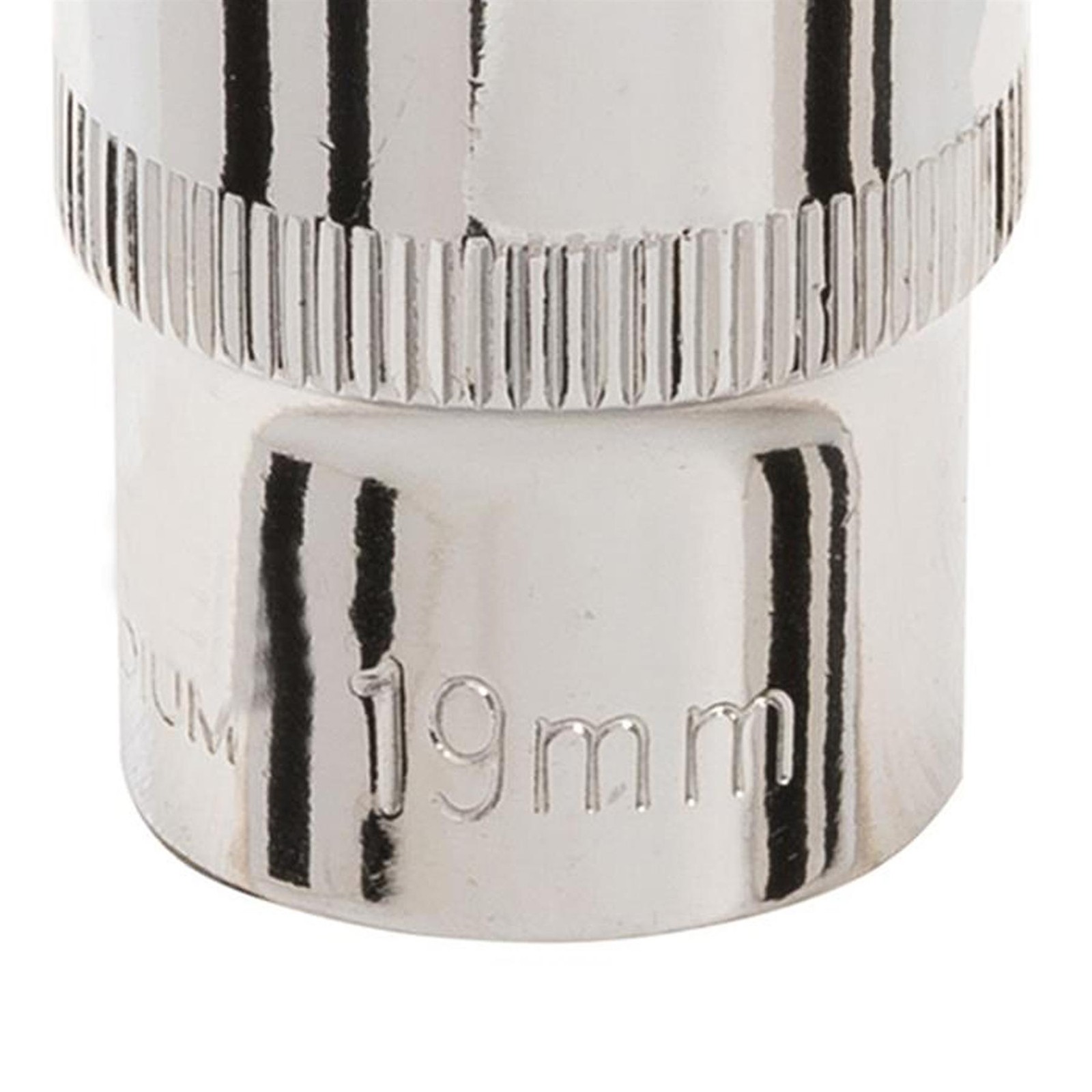 Drive Socket 19mm 6Pt Metric Chrome Vanadium Steel Hex Socket 1/2″