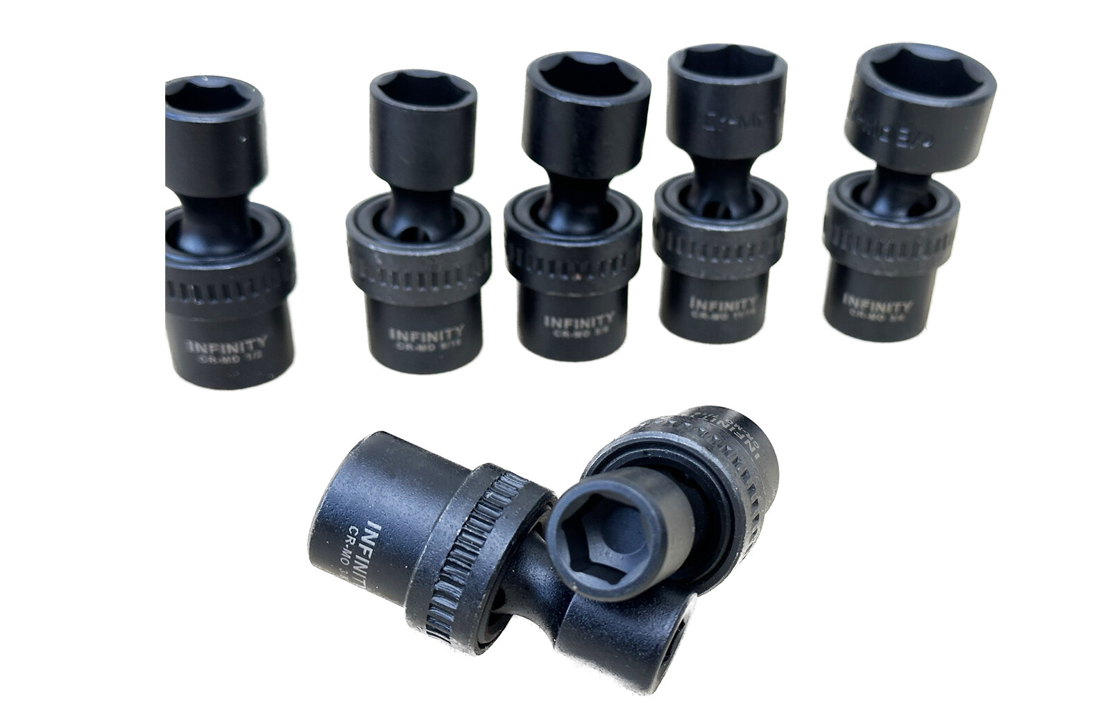 7pc 3/8″Dr. Shallow Universal Joint Swivel Impact Socket Set 3/8″ -3/4″ Cr-MO
