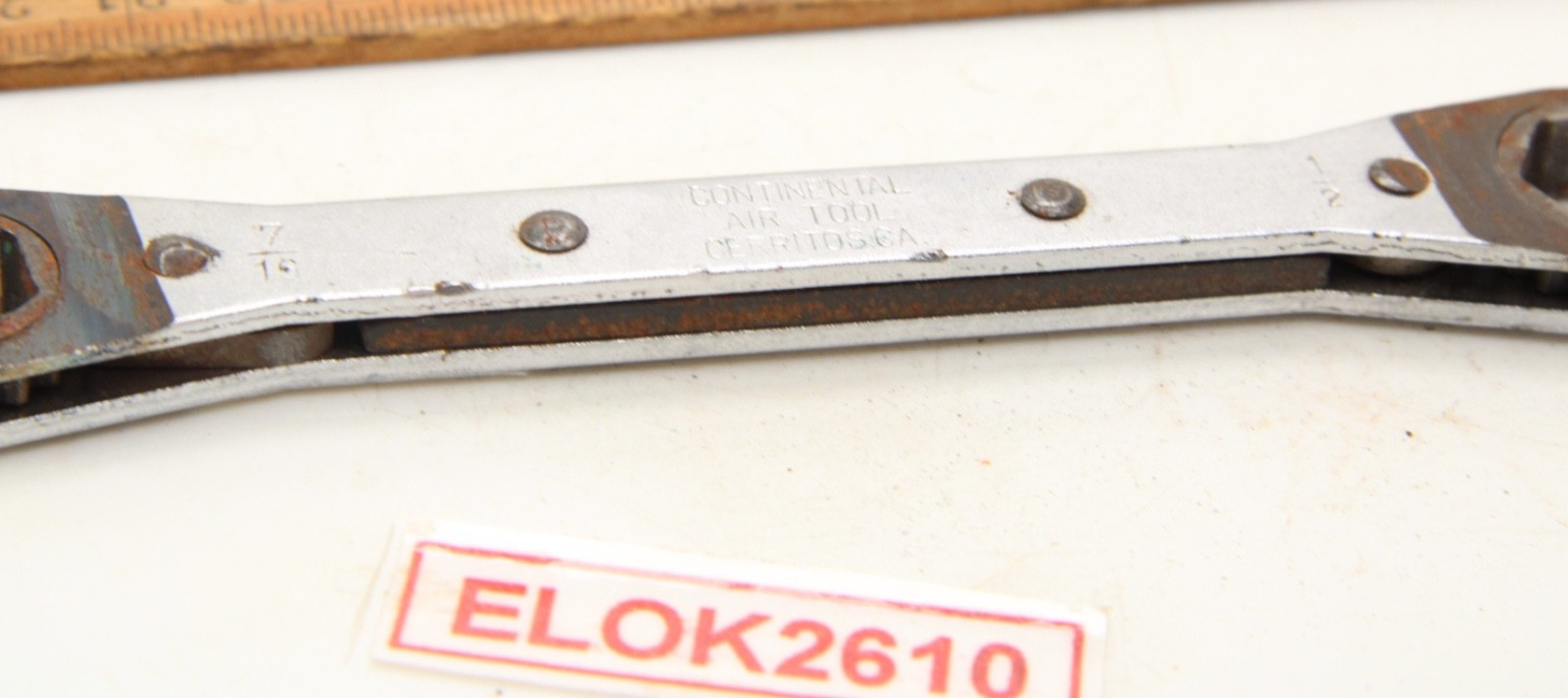 Continental Air Tool 7/16″x1/2” 6Pt. SAE Ratcheting Box Wrench ATBR4350 Modified