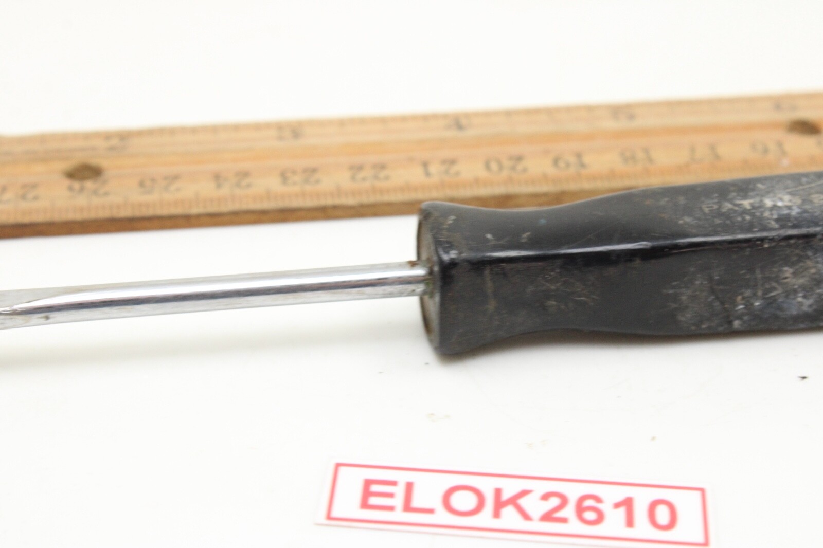 Snap-on SSD143 1/4″ Flat/Slotted Screwdriver Hard Black Handle USA Damaged Tip