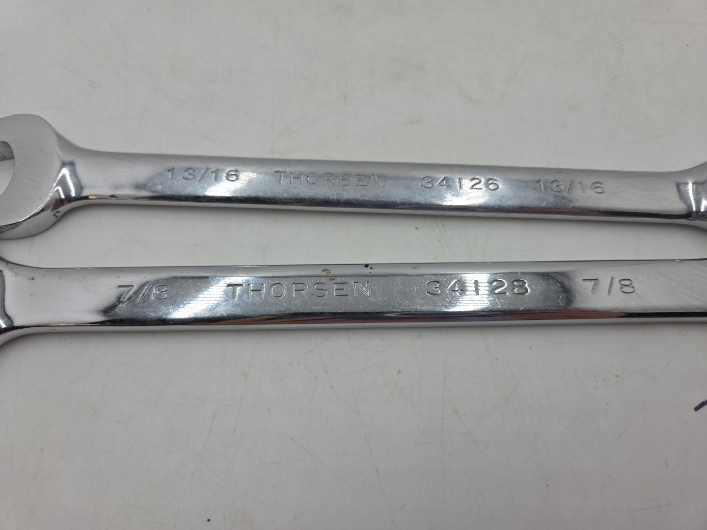 8 Pc. Thorsen Combo Wrench Set SAE 1/4, 5/16, 7/16, 9/16, 5/8, 11/16, 13/16, 7/8