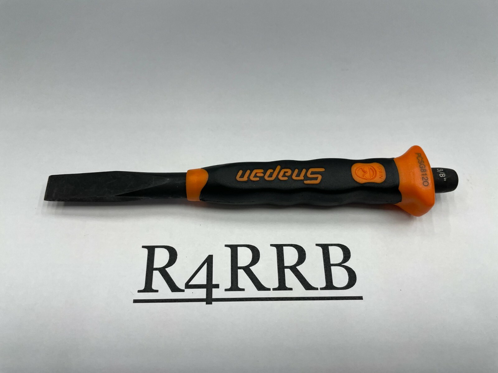 Snap-on Tools SPAIN NEW ORANGE Soft Grip 3/8″ Flat Edge Chisel PCSG812O