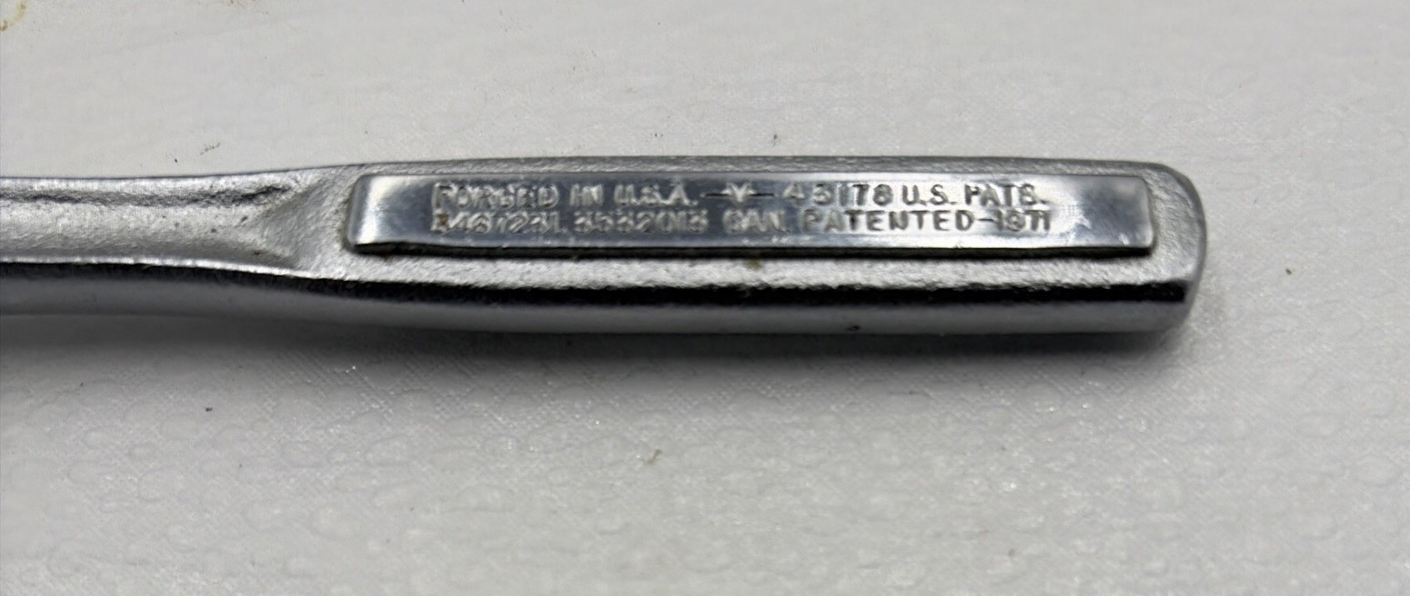 Vintage Craftsman Tools USA 1/4″ Drive Ratchet V-43178 Original Patent Handle