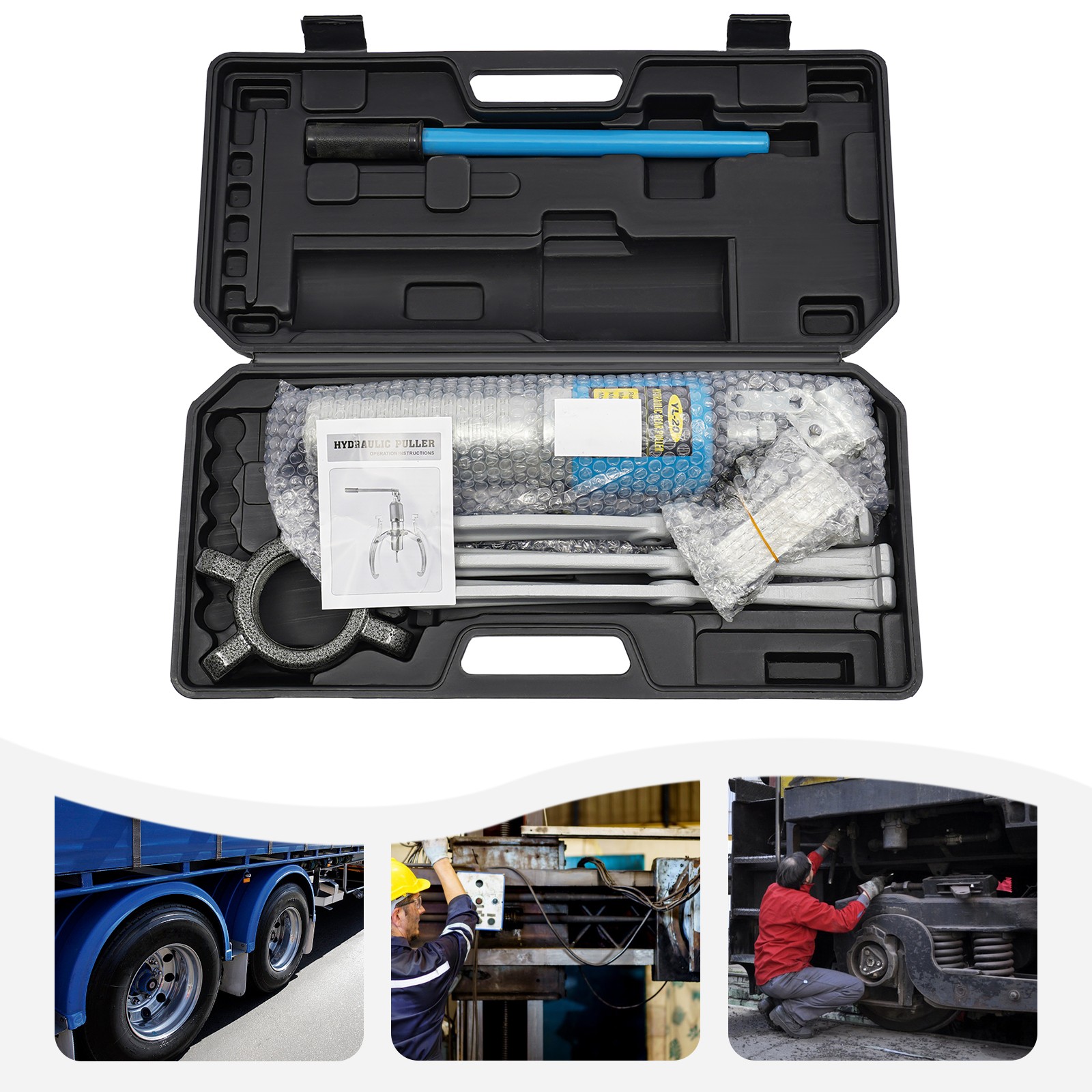 20T Universal Bearing Puller Hydraulic Pump Gear Hub Removal Tool Set 2 or 3-Jaw