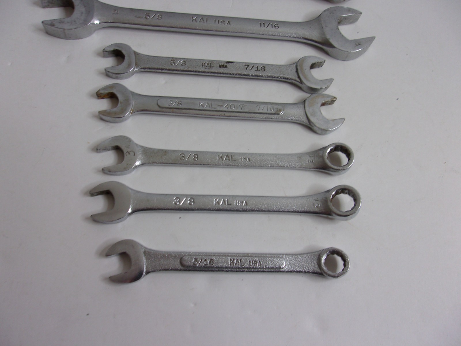 7-Vintage KAL USA 5/8″ COMBINATION WRENCH 12pt plus others as Pictured