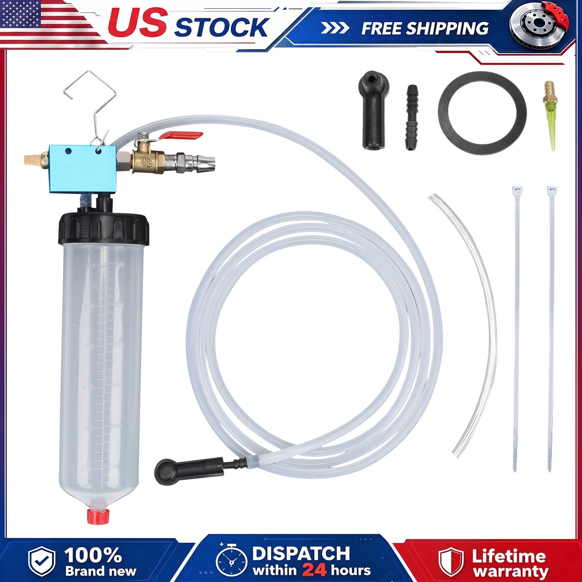 Clutch Brake Bleeder Kit 300ml Fluid Extractor Vacuum Pump Tool for Car Vehicle