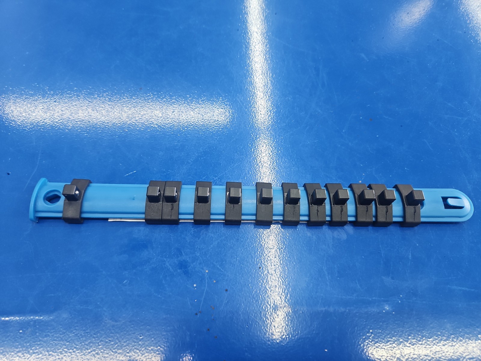 MATCO Tools 1/4” Socket Rail Blue Socket Organizer 12 Piece SAIPM126V