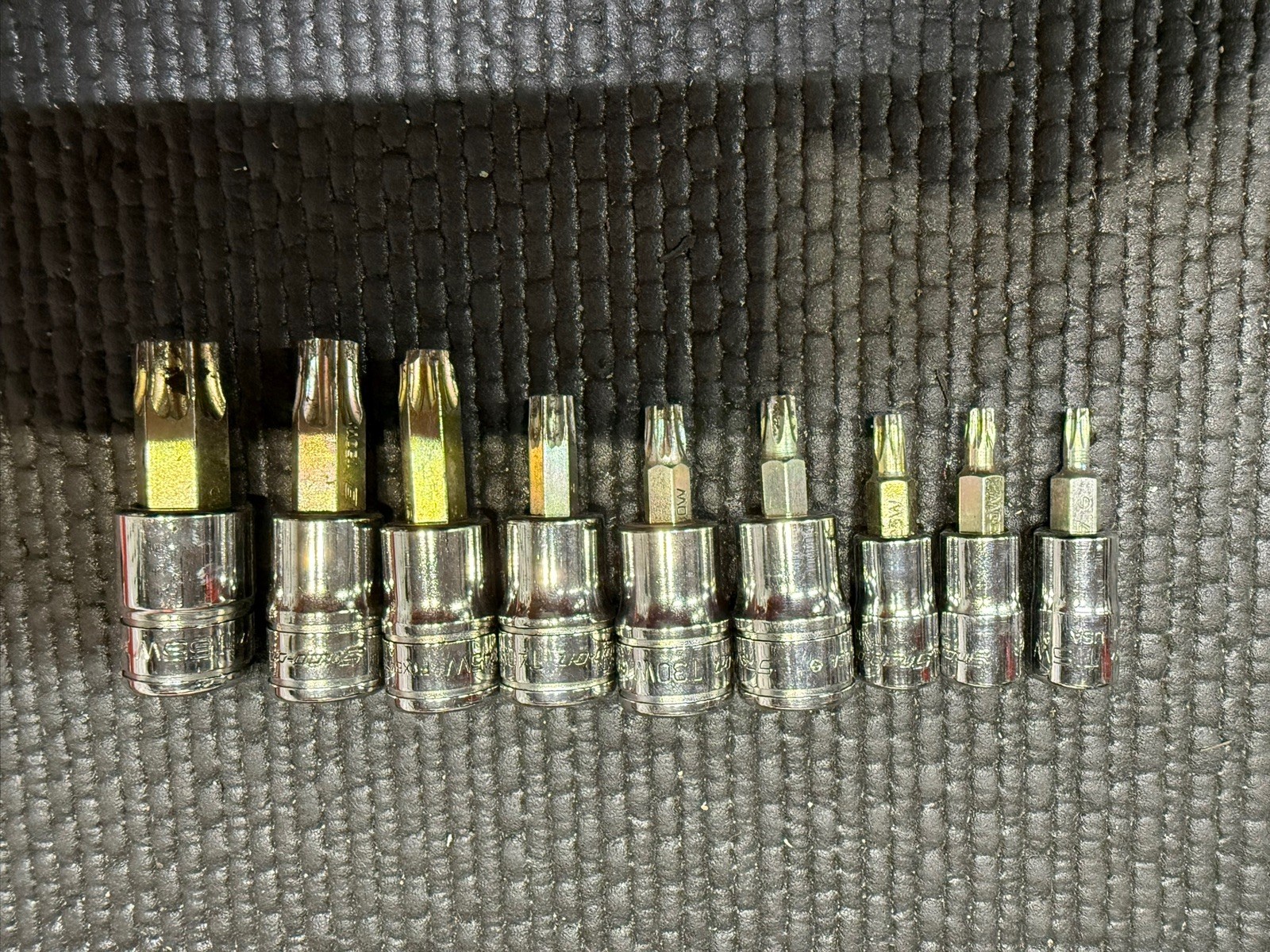 Snap On 9 pc T15-T55 TORX Bit Heavy Duty Socket Set – 209EFTXBY