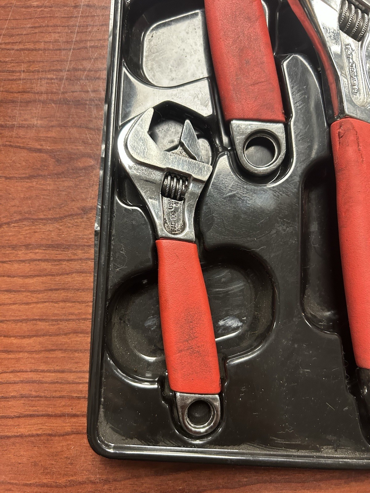 Snap On FADH704C – 4 Pc Adjustable Wrench Set – Flank Drive Plus,RED