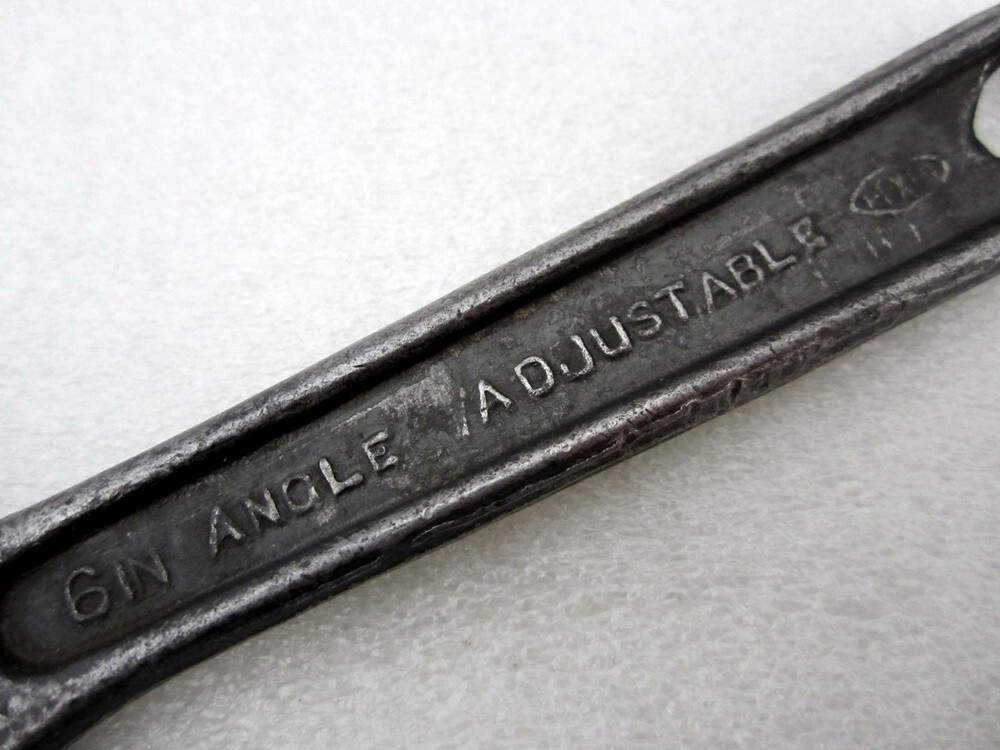 Vintage Peck Stow Wilcox 6″ Angle Adjustable Wrench PEXTO Made in USA