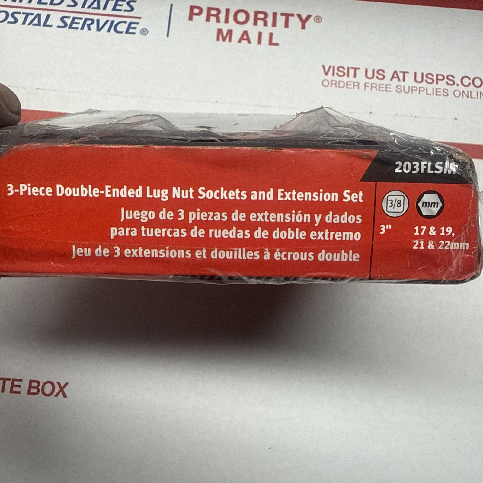 SNAP ON TOOLS 3/8″ drive 203FLSM 17 19 21 22 Flip LUG NUT Socket SET IMX31 Ext+