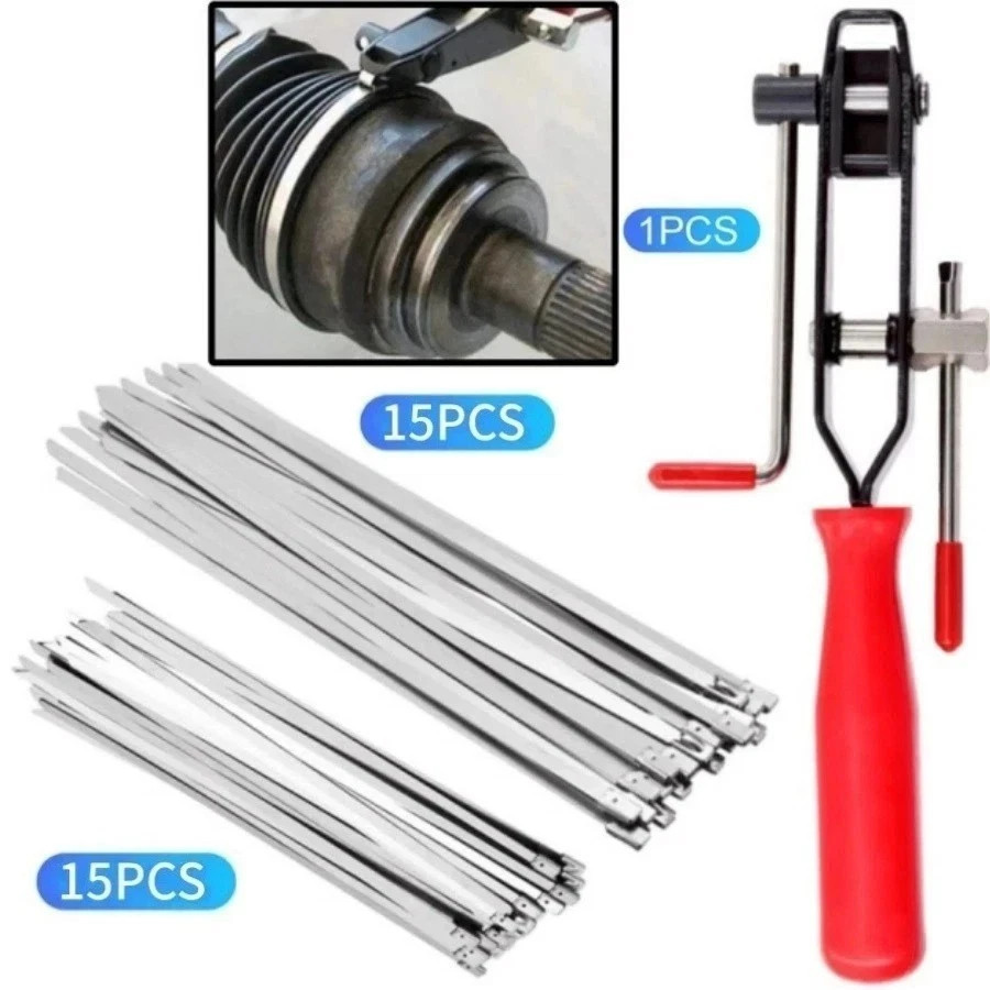 CV Joint Axle Boot Clamp Pliers Tool Kit w/ 30 Ear Clamp for Car ATV Auto Repair