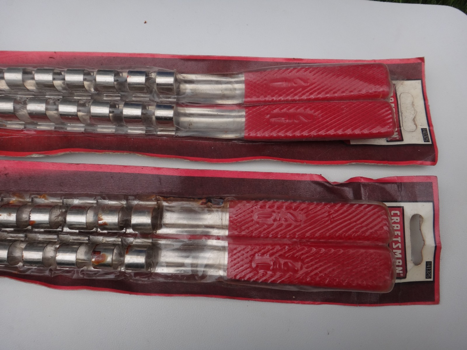 Craftsman 1/2″ Drive Socket Rail 9-41325 2 Pack NOS Red Plastic Handle Slide