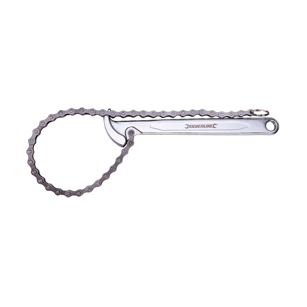 Oil Filter Chain Wrench Remover 150mm Fuel Filter Removal Tool Silverline 675121