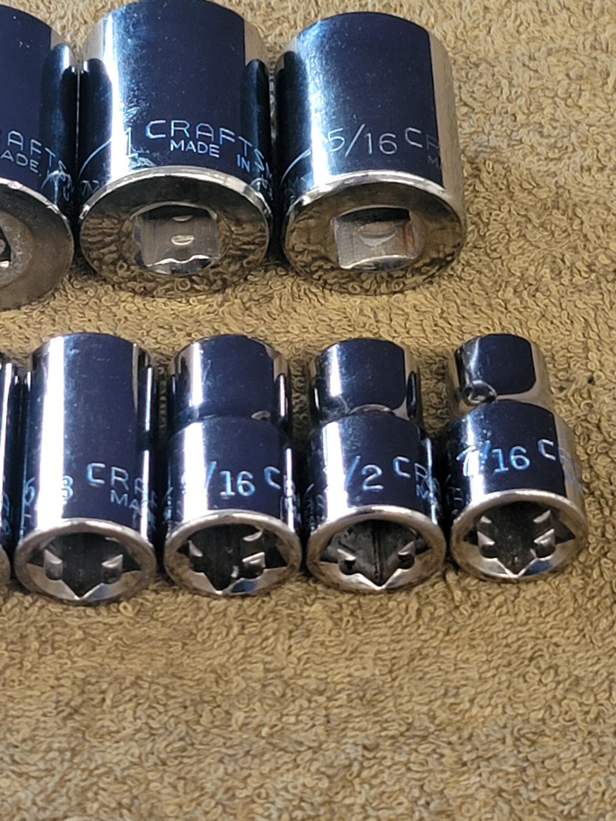 13 Craftsman Sae Socket Set 1/2″ Drive 1-1/4″ to 7/16″ G2 12 Point Tools USA
