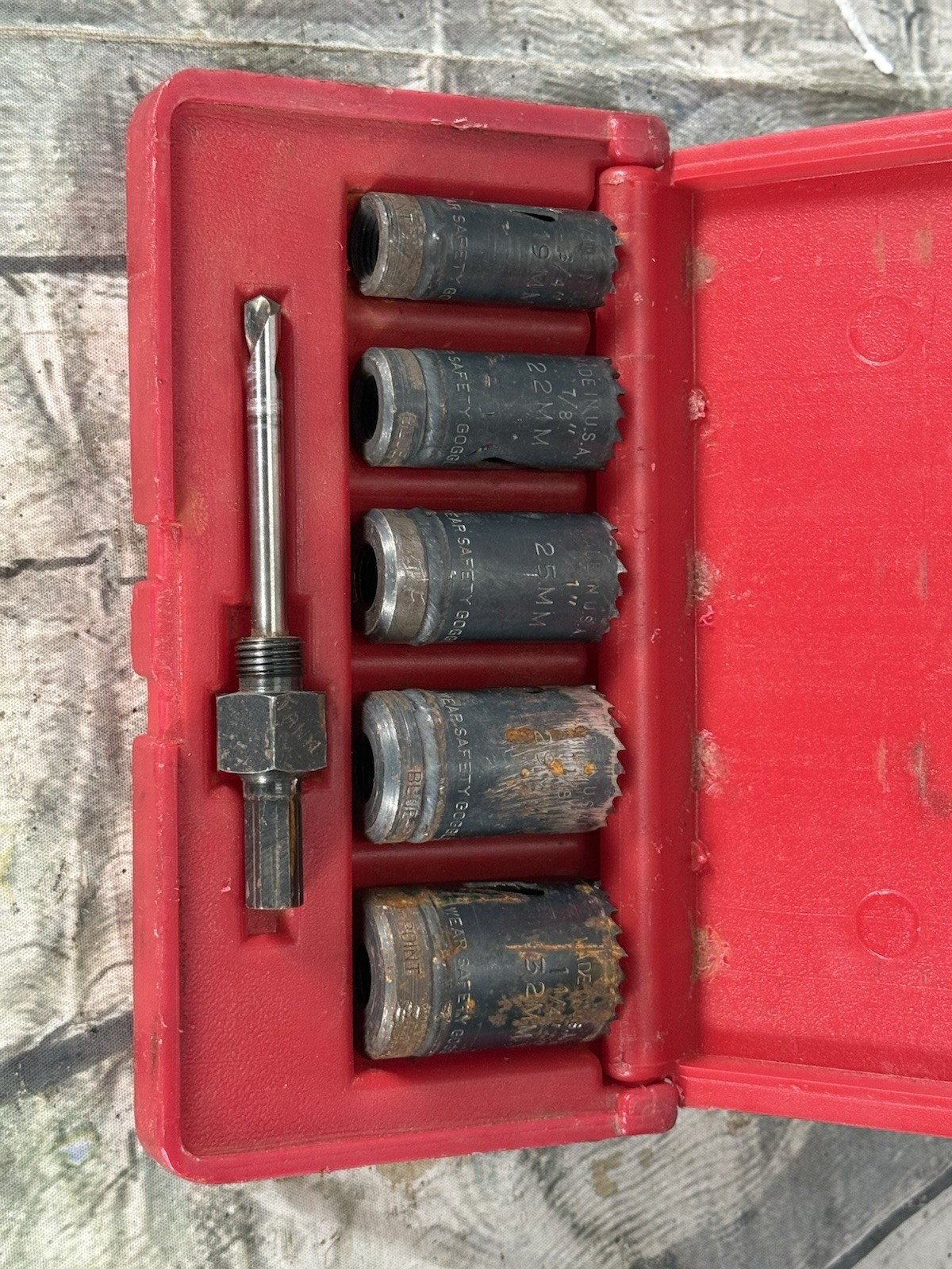 Blue-Point 6 Pc set hole saw arbor kit