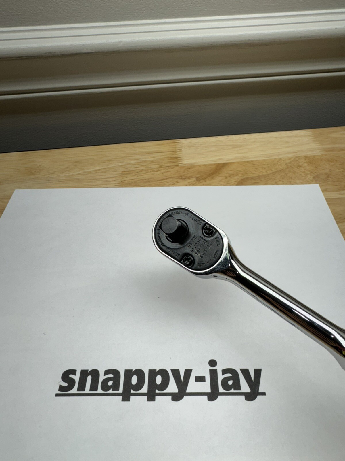 Snap-on Tools USA NEW 3/8″ Drive Fine Tooth Standard Handle Chrome Ratchet F80