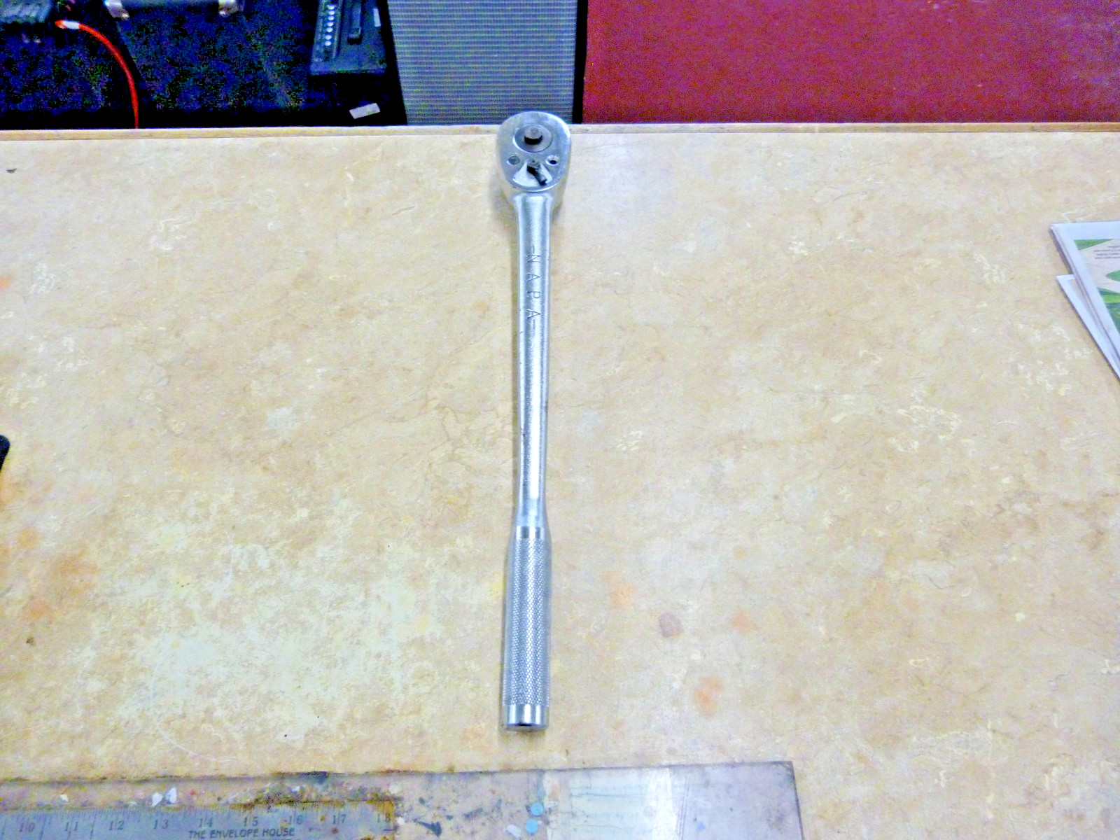 NAPA NH 47 3/4″ DRIVE QUICK RELEASE RATCHET, U.S.A., 19.» LONG, USED – VG