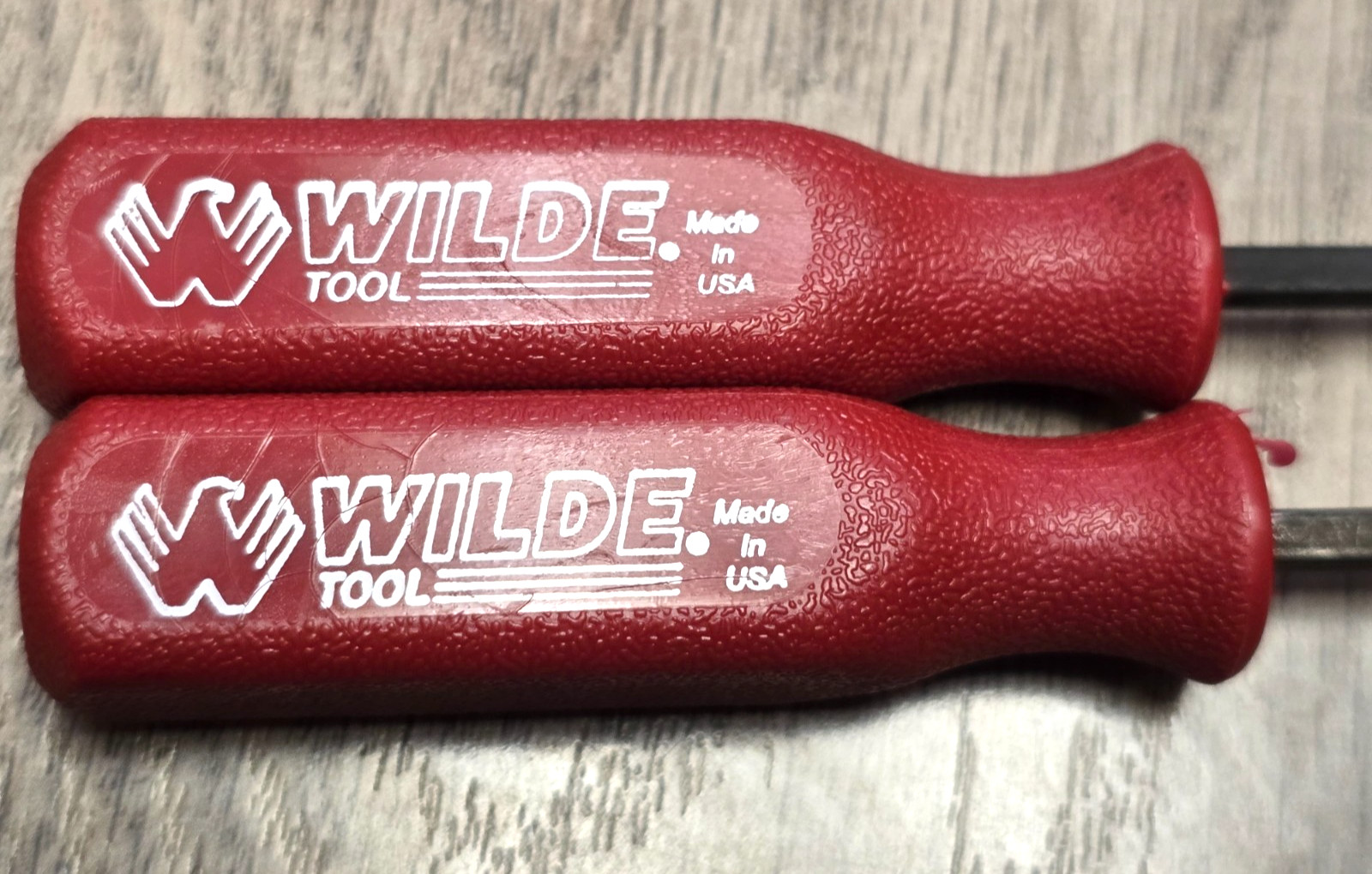 WILDE Tools USA HPB2-SQ.B-CC 2pc Mini Pry Bar Set w/Straight and Bent tips