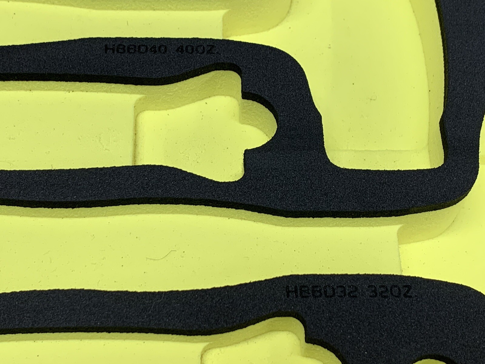 Snap-on HI-VIZ YELLOW Foam Tray Ball Peen Dead Blow Hammer Set 16 24 32 40 56oz
