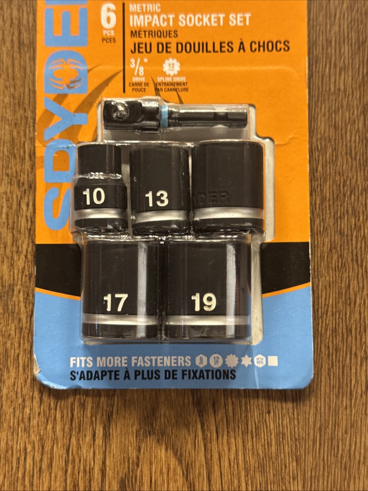 Spyder 6 -Piece Metric 3/8-in Drive Set 6-point/12-point/Spline/Star/Square Impa