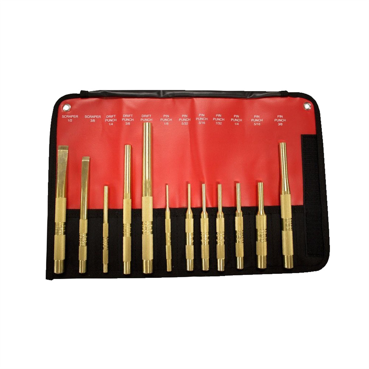 Mayhew Tools 61397 12-Piece Brass Punch & Scraper (Metric) Set