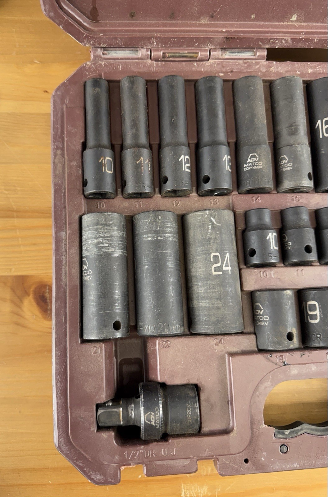 MATCO SCPM306V 30-PC 1/2″-DR METRIC 6-PT ADV SHALLOW & DEEP IMPACT SOCKET SET