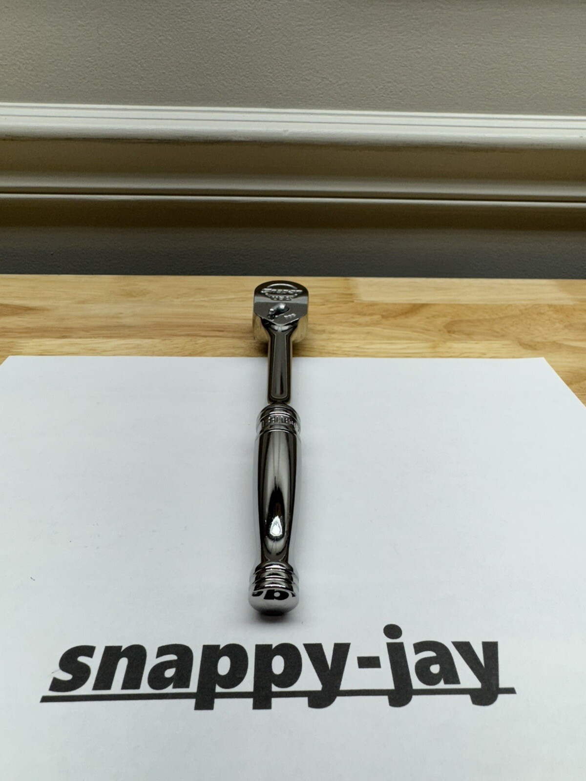 Snap-on Tools USA NEW 3/8″ Drive Fine Tooth Standard Handle Chrome Ratchet F80