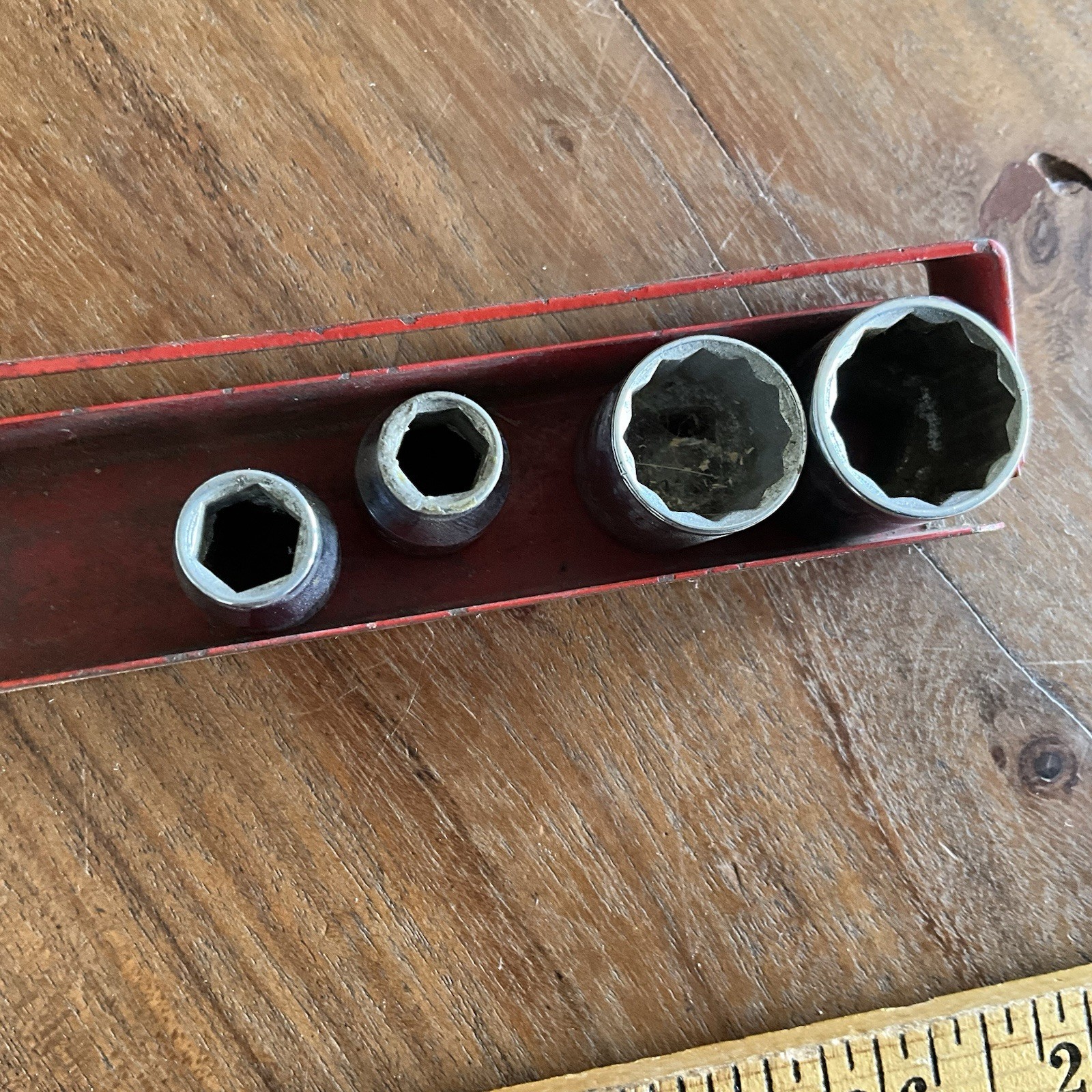 Vintage True Value Master Mechanic 3/8” Socket Set 17mm 15mm 9mm 8mm